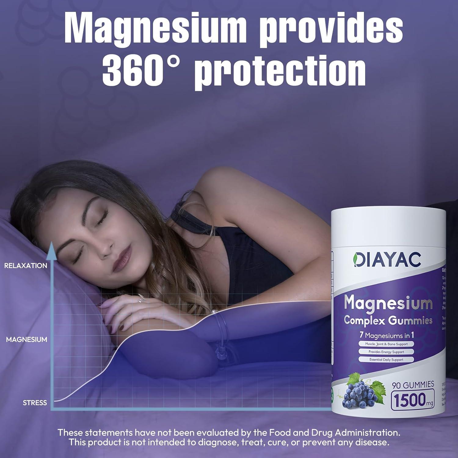 Gomitas de Magnesio DIAYAC Sabor Uva 90 Unidades Veganas