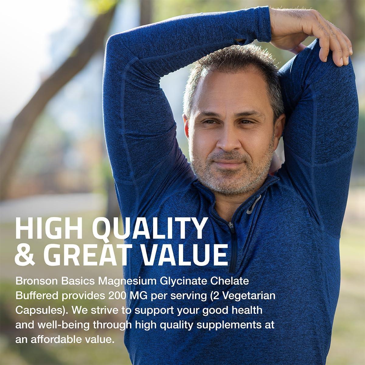 Bronson Magnesio Glicinato 200mg 60 Cápsulas Vegetarianas
