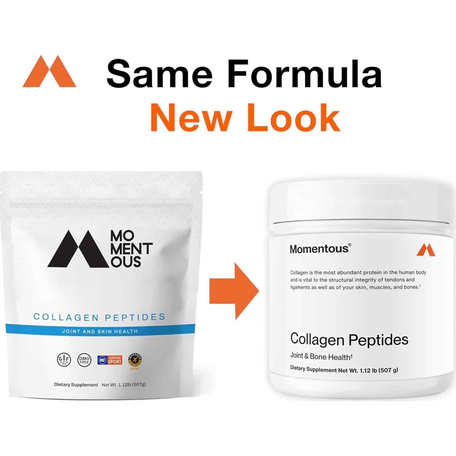 Colágeno en Polvo Momentous 30 Porciones - Salud Articular y Piel