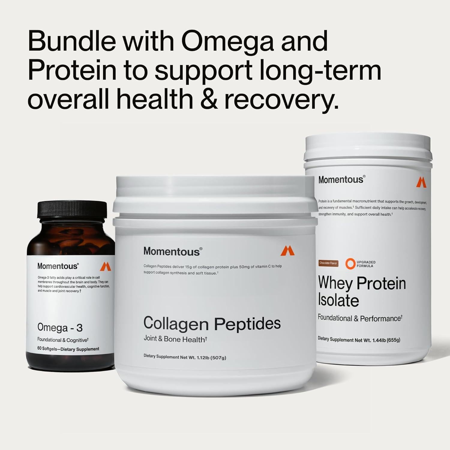 Colágeno en Polvo Momentous 30 Porciones - Salud Articular y Piel