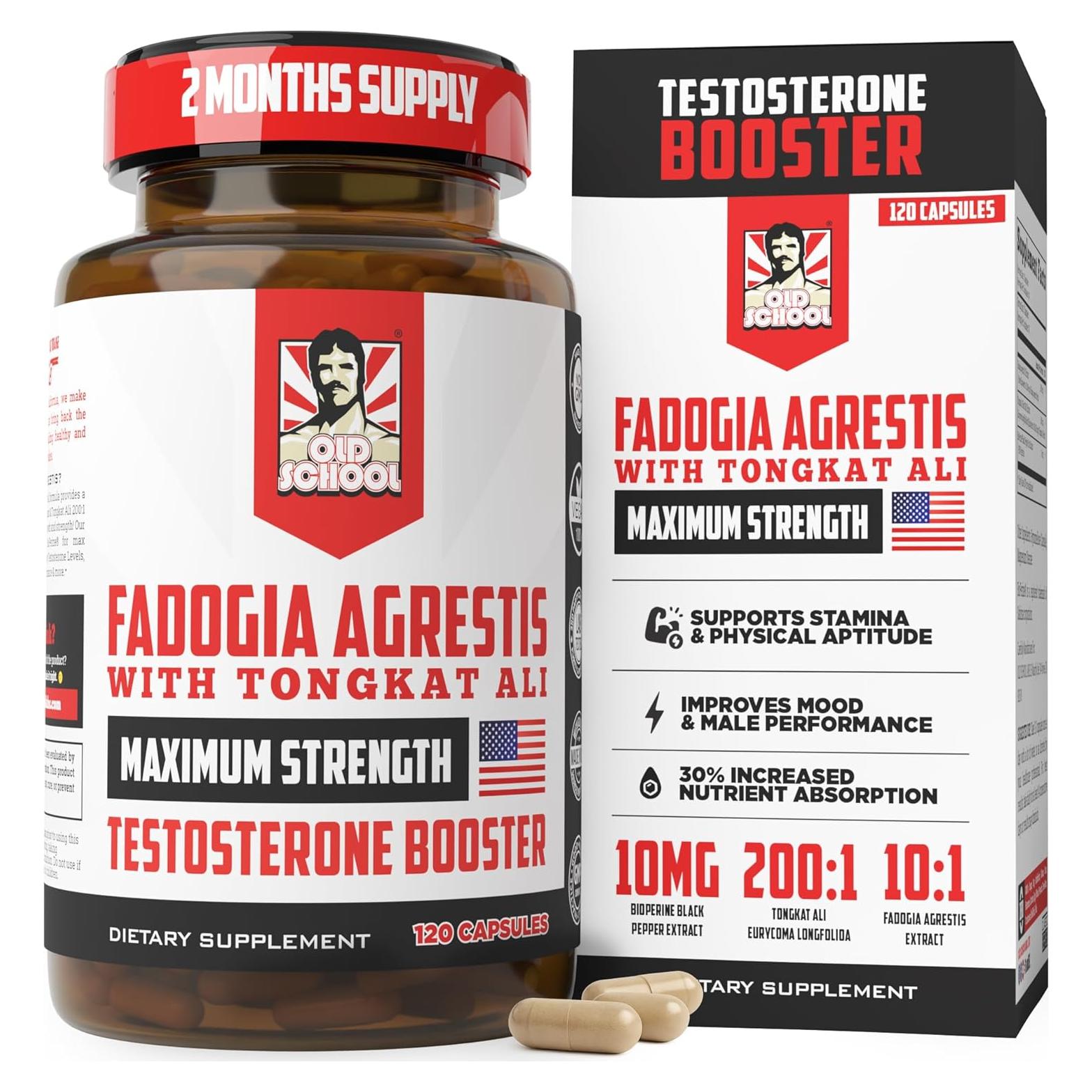 Suplemento de Testosterona Old School Labs 1500mg - 120 Cápsulas