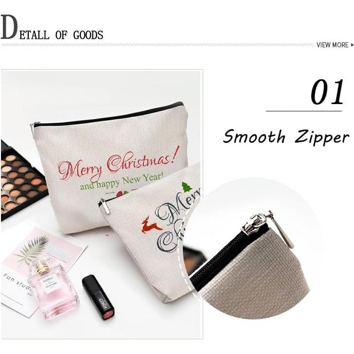 Bolsa Cosmética de Corgi NONETH - 25x17 cm, Lino Impermeable