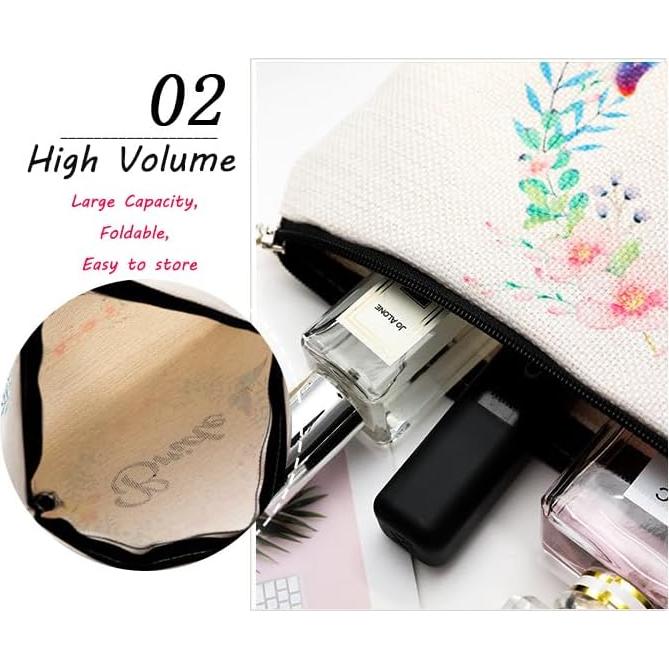 Bolsa Cosmética de Corgi NONETH - 25x17 cm, Lino Impermeable