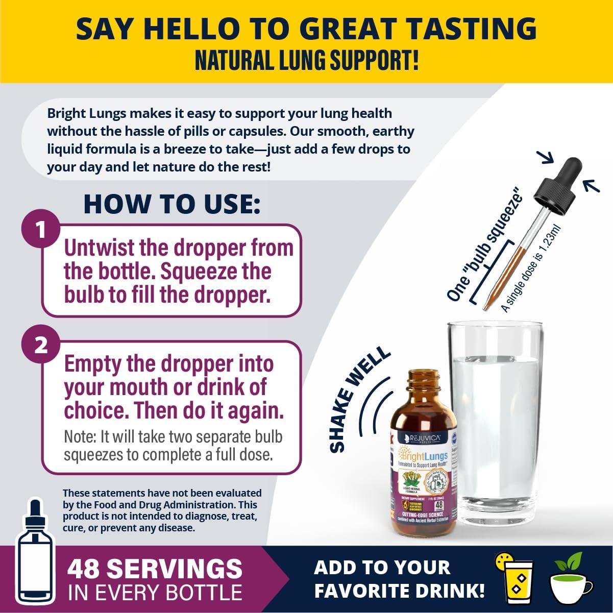 Suplemento Pulmones Brillantes Rejuvica 60ml - Salud Respiratoria