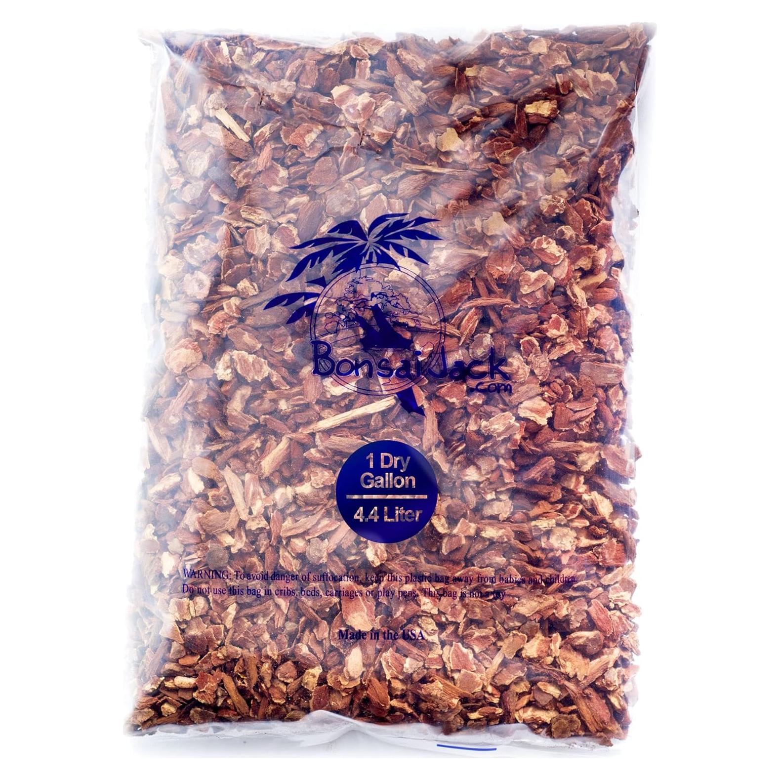 Corteza de Pino Fina Bonsai Jack 1 Galón ¼ Pulgada