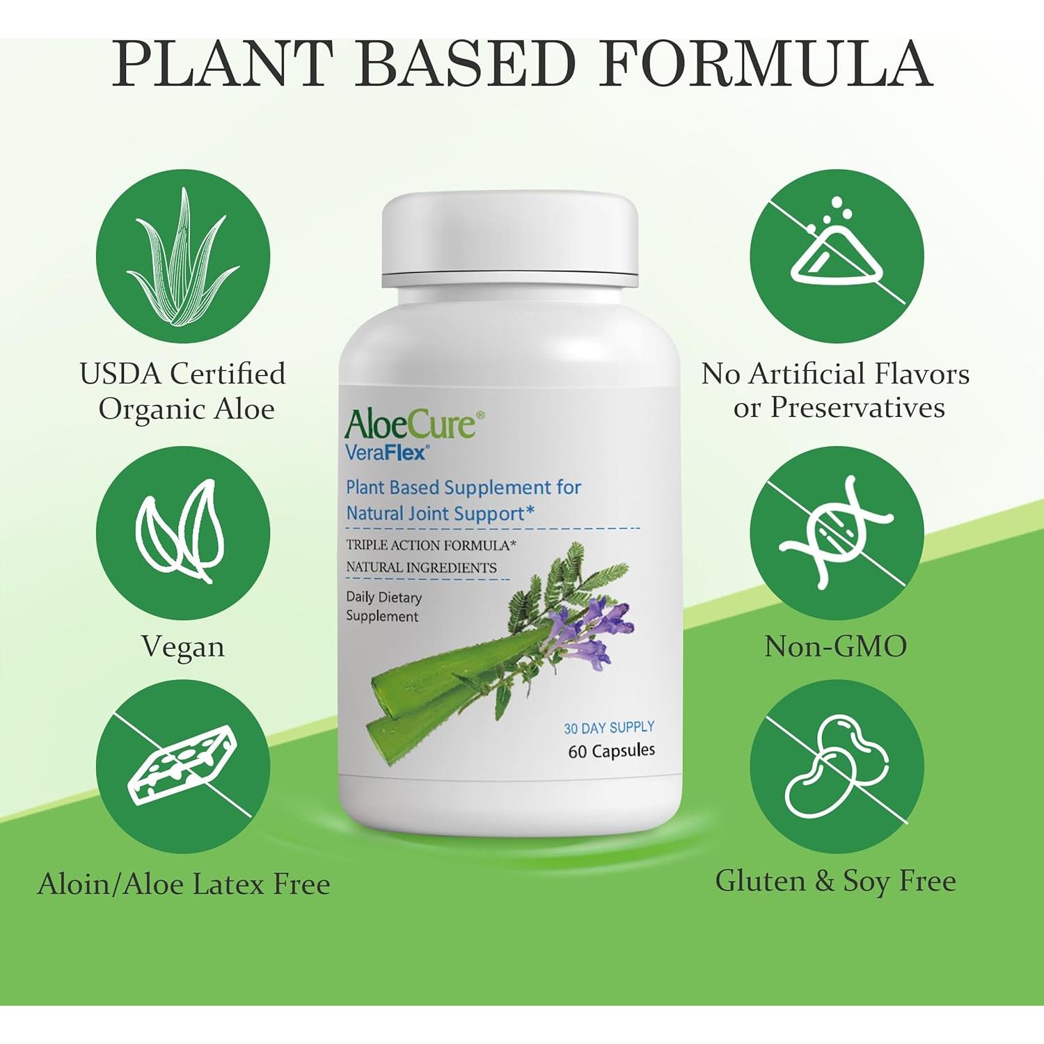 Suplemento Articular AloeCure VeraFlex - 60 Cápsulas Veganas