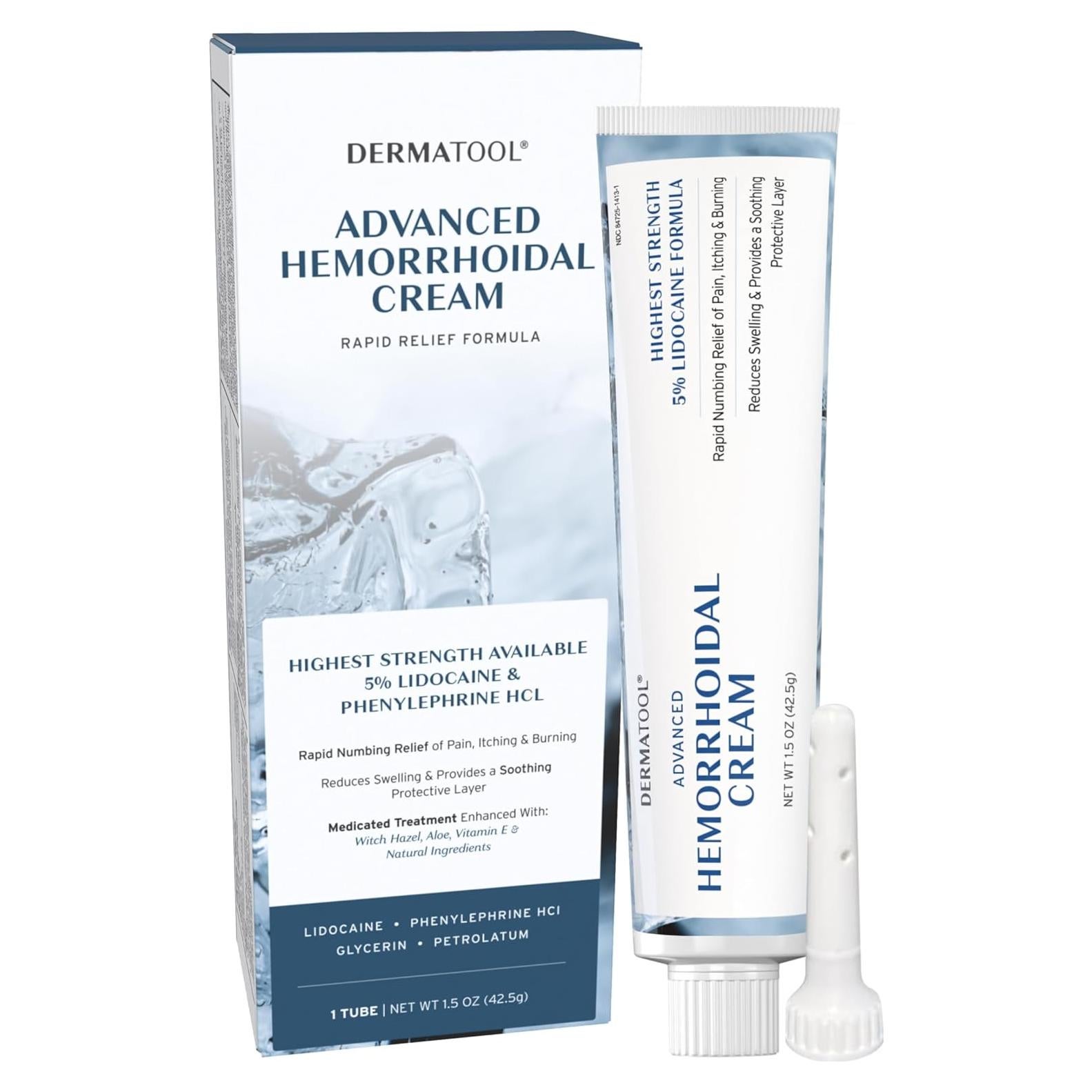 Crema Avanzada para Hemorroides DERMATOOL 5% Lidocaína 42g