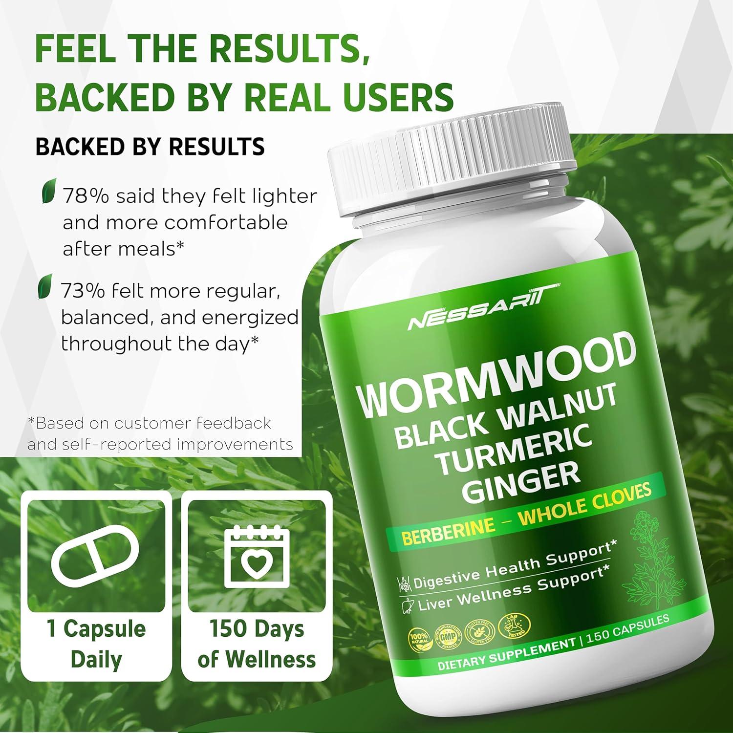 Suplemento Digestivo Wormwood NESSARIT 8700mg 150 Cápsulas