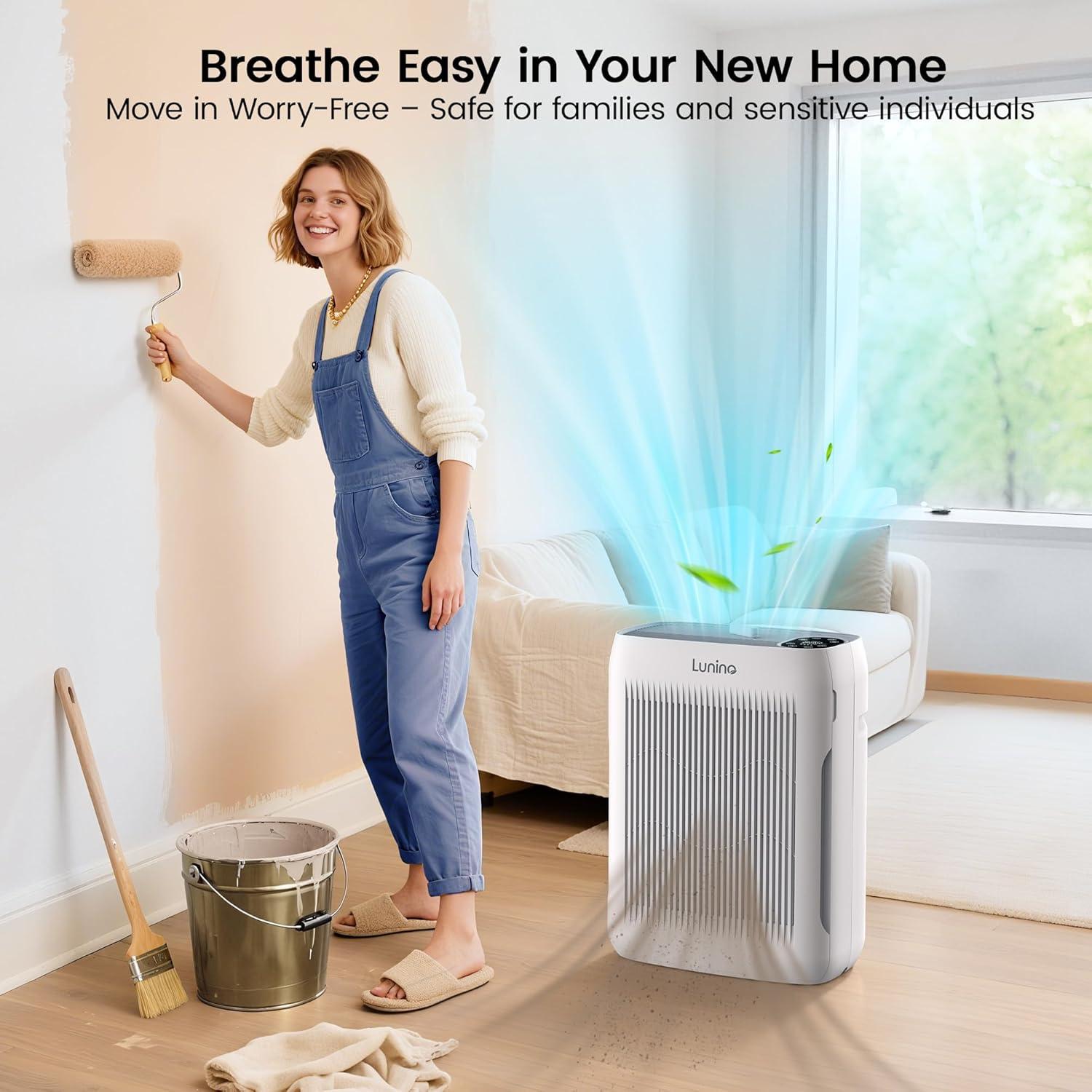 Purificador de Aire LUNINO K3 HEPA para Habitaciones Grandes