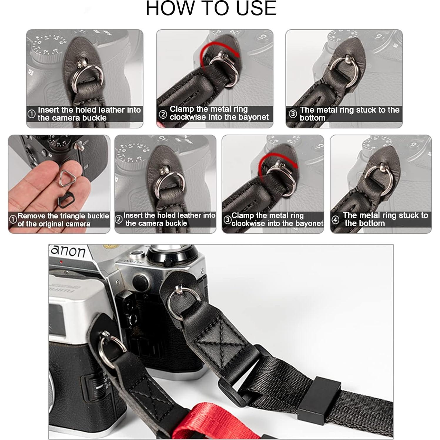 Correa para cámara ajustable SY0001 Negra - 83.82 a 134.62 cm