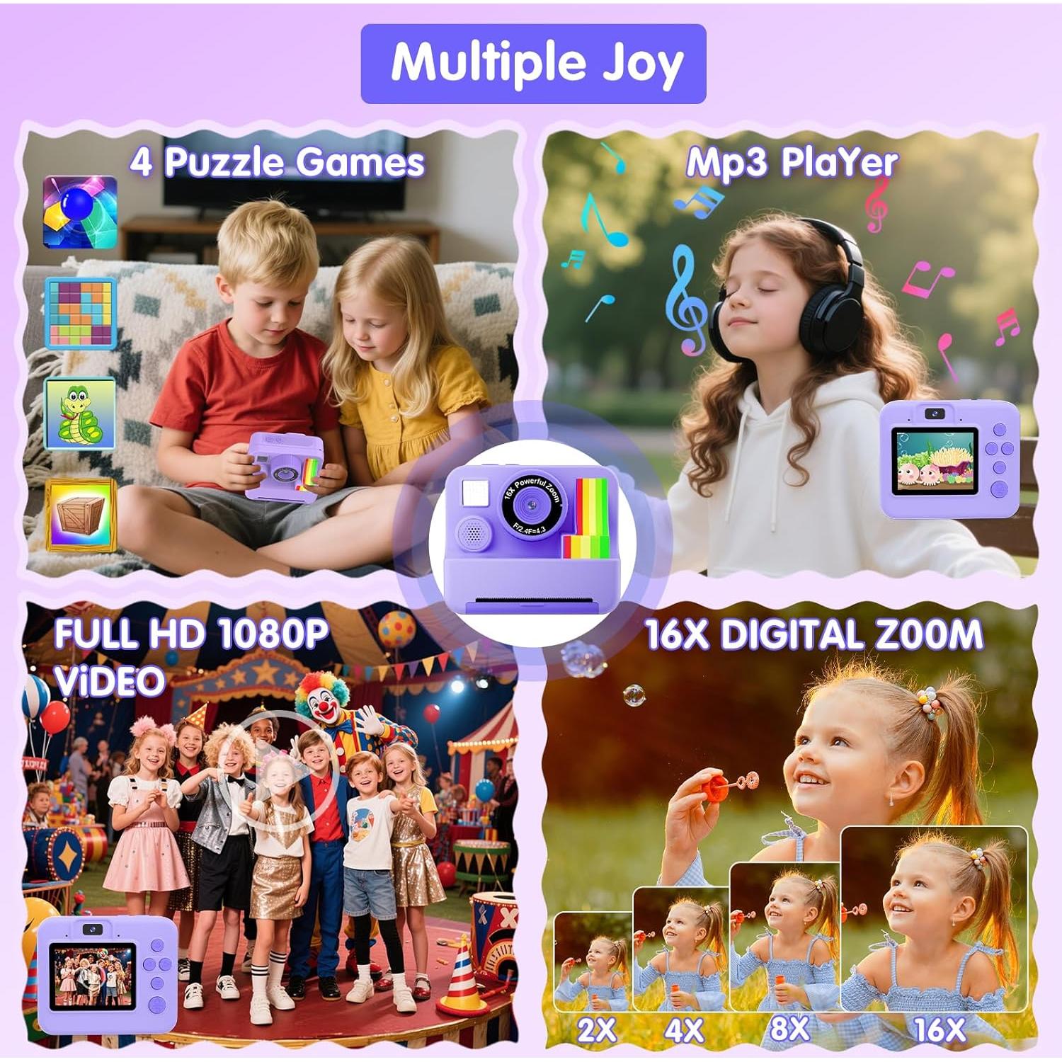 Cámara Instantánea para Niños Mvnhfso P310 10MP 32GB