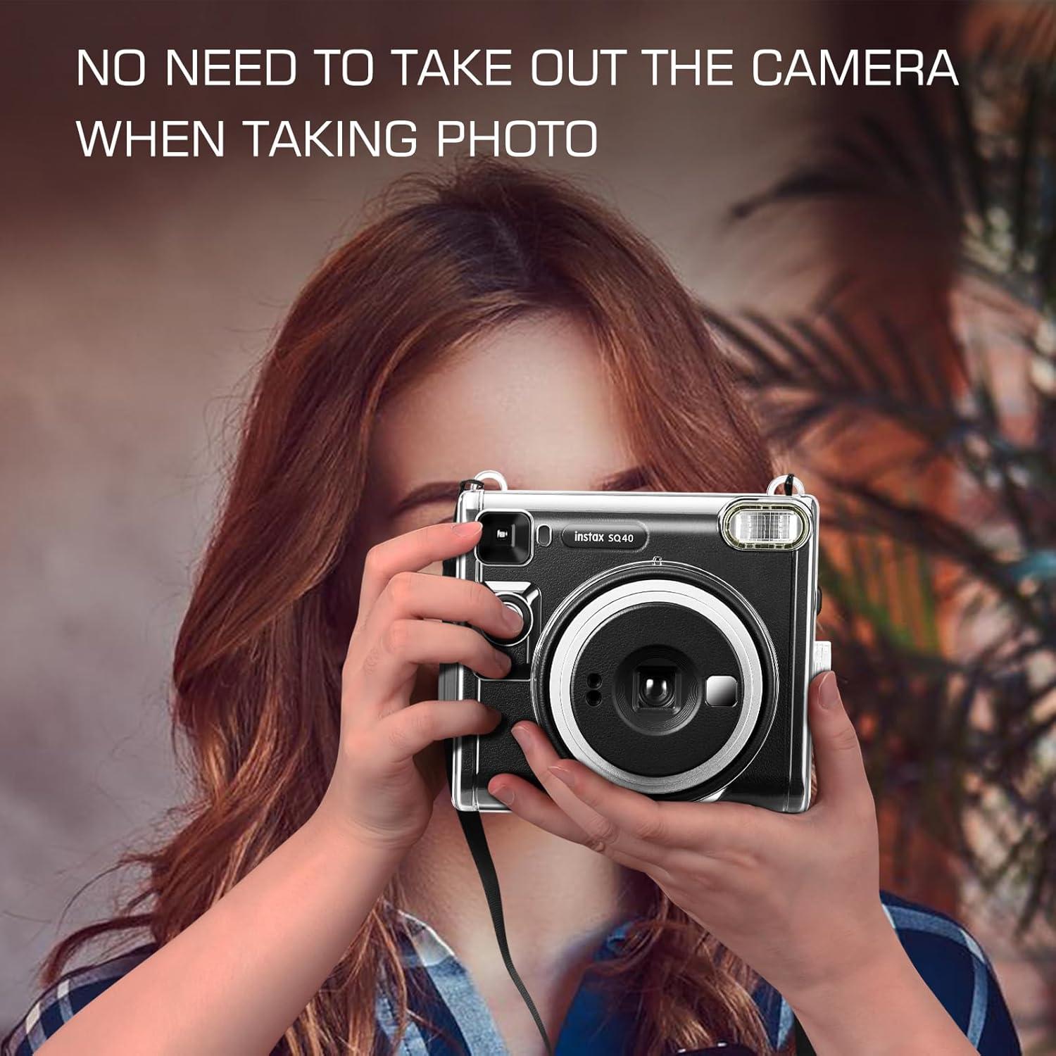 Funda Protectora Fintie para Cámara Fujifilm Instax SQ40 - PVC Duro Transparente