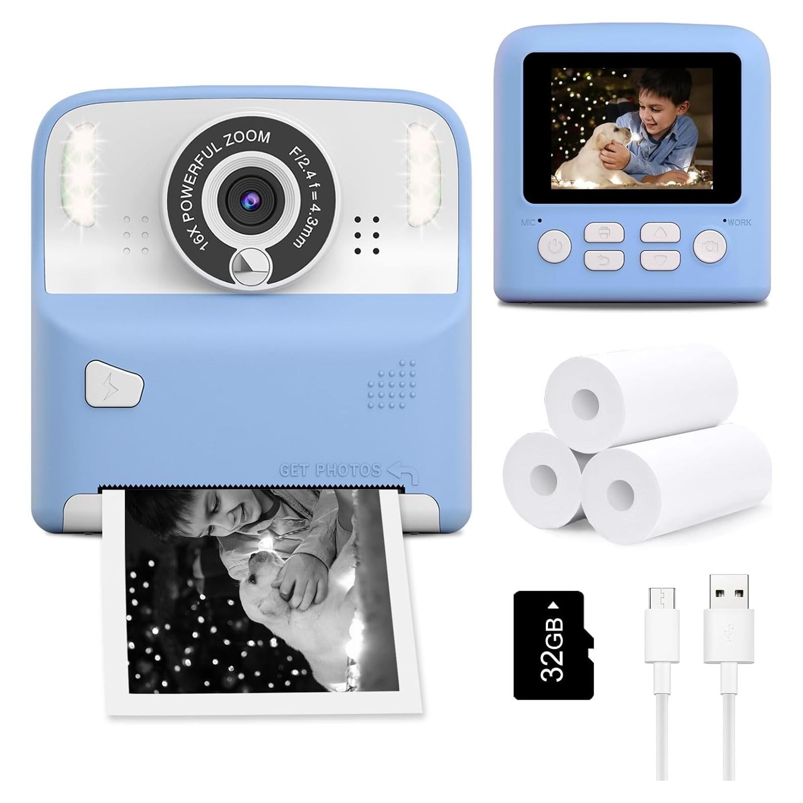 Cámara Instantánea Digital Yisdo para Niños 2.4" Azul
