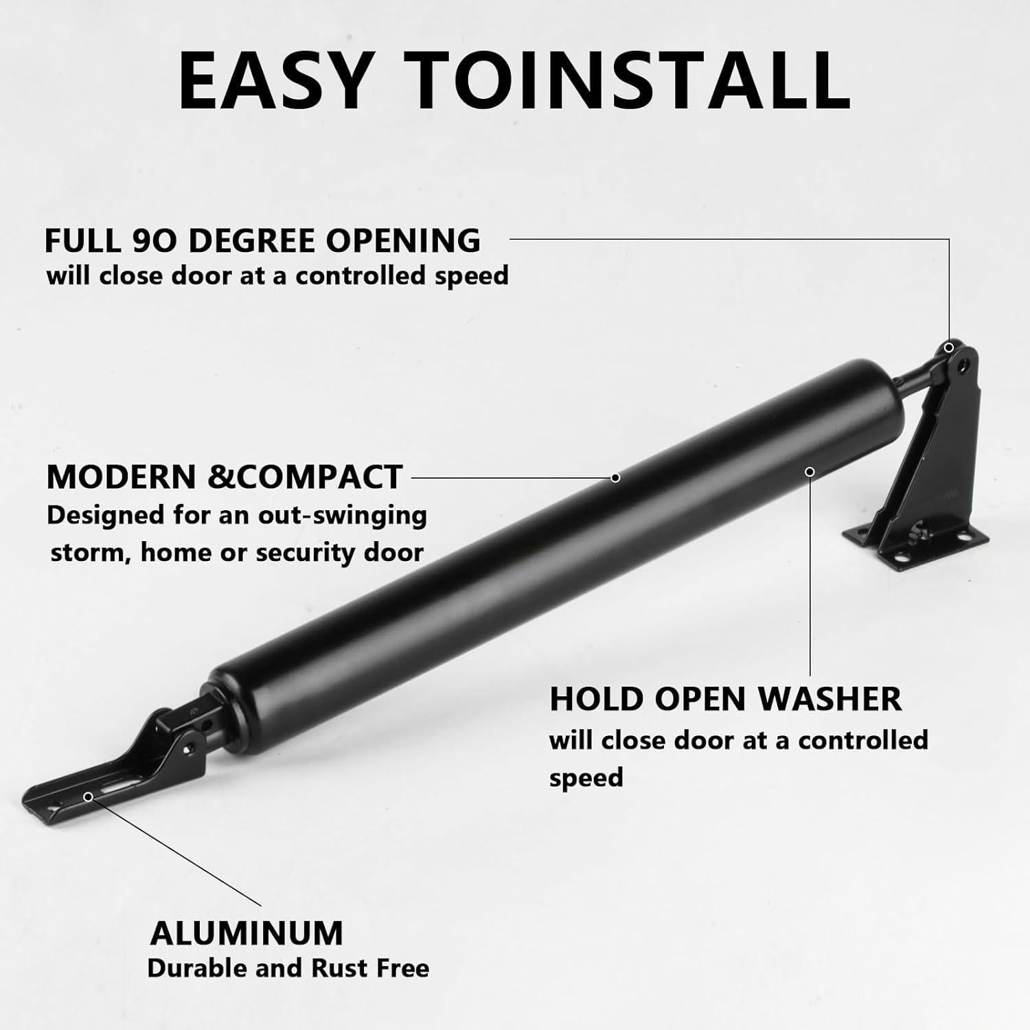 Cerradura de Puerta de Tormenta MUZHUPGUZ Ajustable Negro