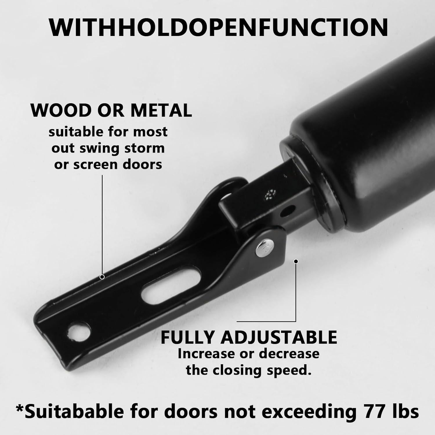 Cerradura de Puerta de Tormenta MUZHUPGUZ Ajustable Negro