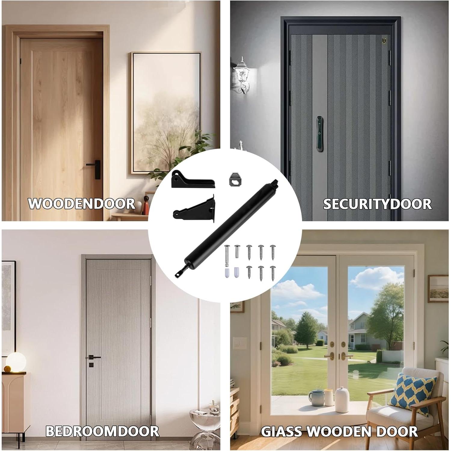 Cerradura de Puerta de Tormenta MUZHUPGUZ Ajustable Negro