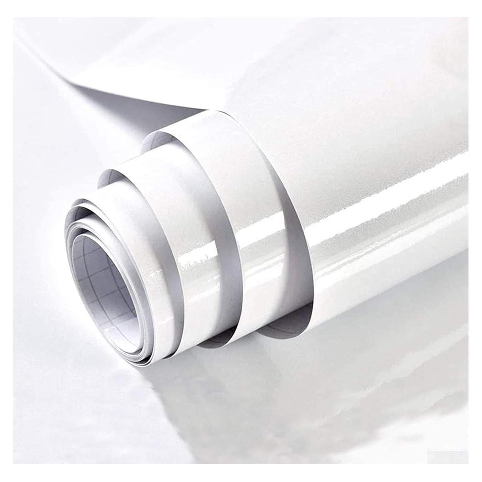 Papel Tapiz Autoadhesivo TANONE Blanco Brillante 1.31m x 10m