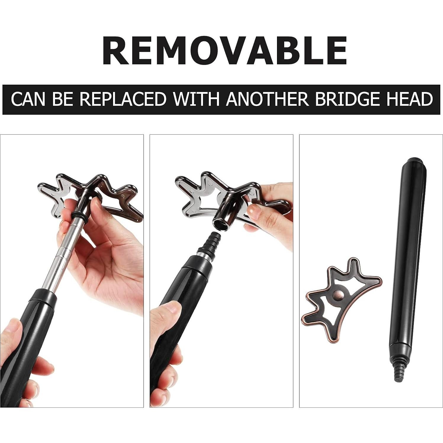 Puente Retráctil para Billar Sumind - Mango de Madera, 35-140 cm