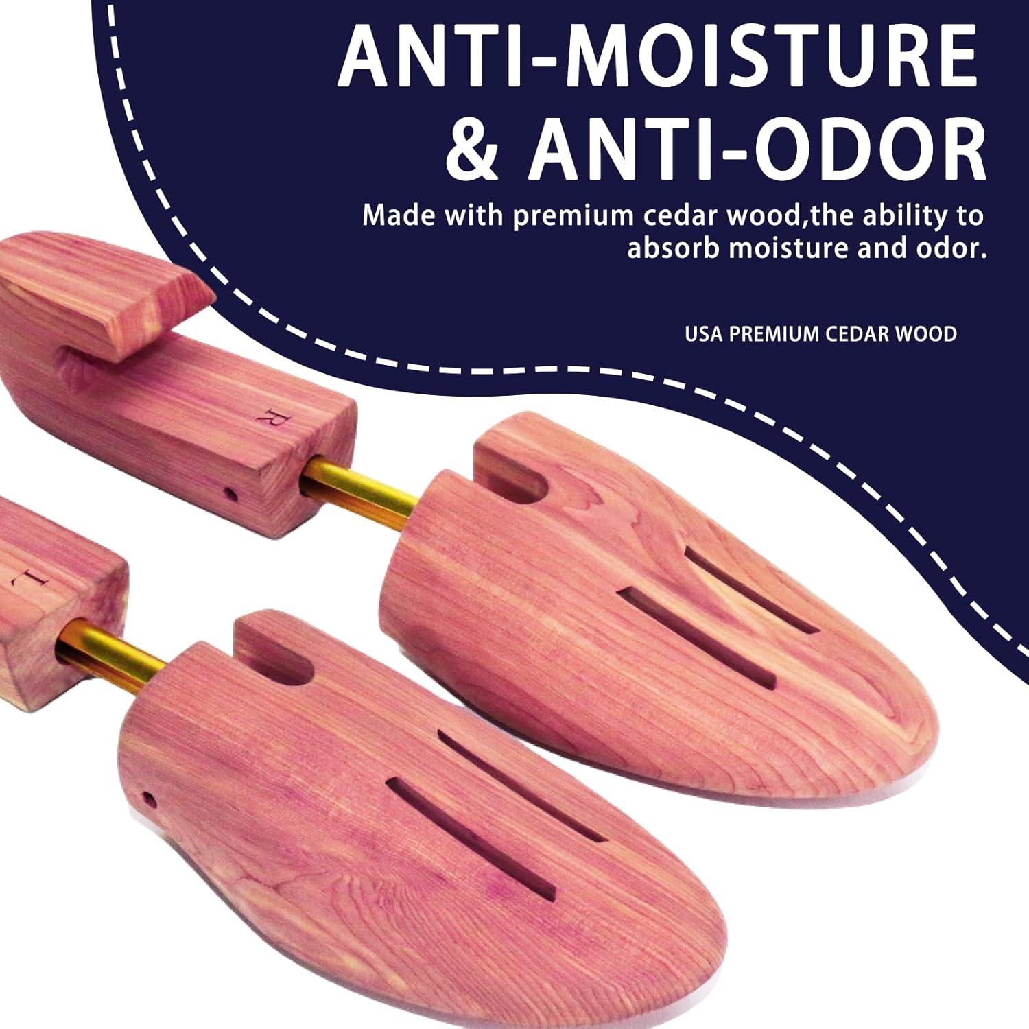 Árbol de Zapatos de Madera de Cedro Rojo Ajustable para Hombres