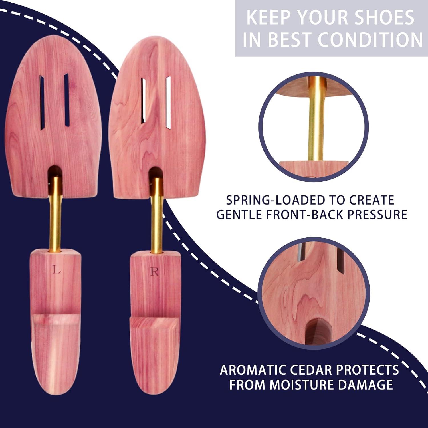 Árbol de Zapatos de Madera de Cedro Rojo Ajustable para Hombres