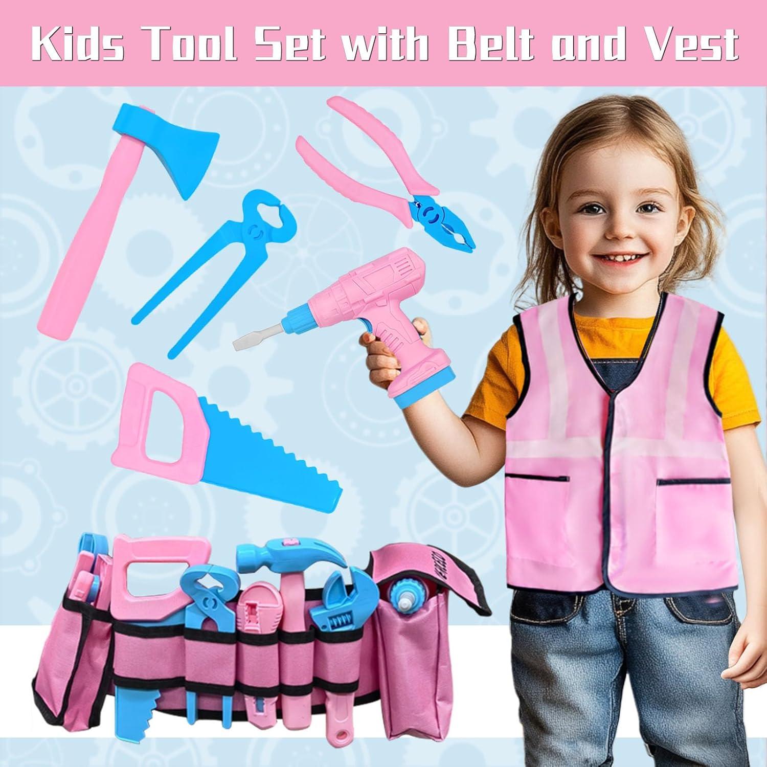 Juego de Herramientas para Niños 55 Piezas Verceco Rosa