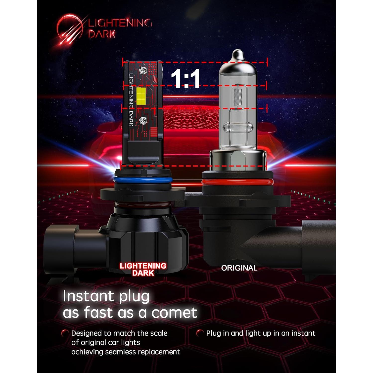 Bombillas de Niebla 9006 LIGHTENING DARK 6500K 2 Unidades