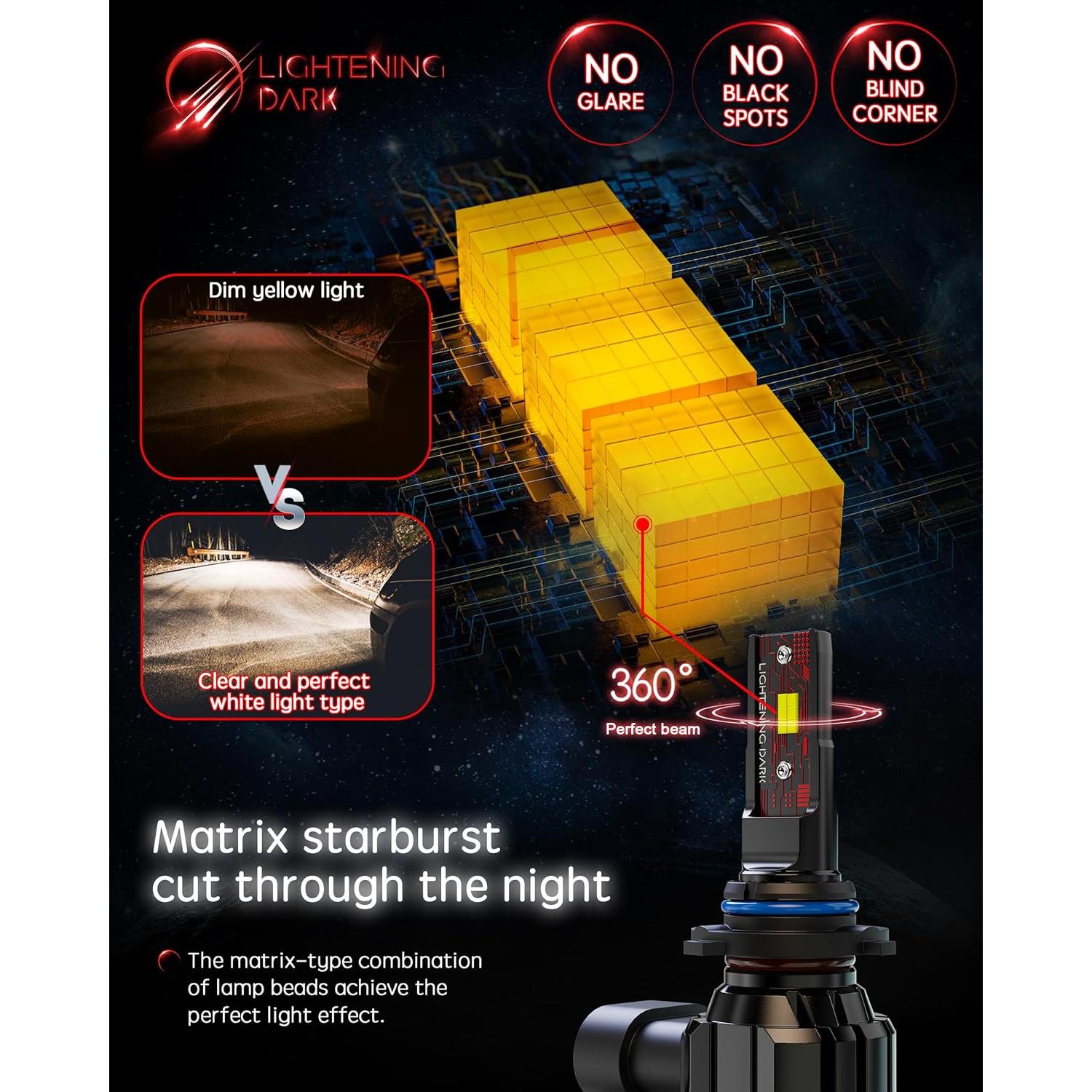 Bombillas de Niebla 9006 LIGHTENING DARK 6500K 2 Unidades