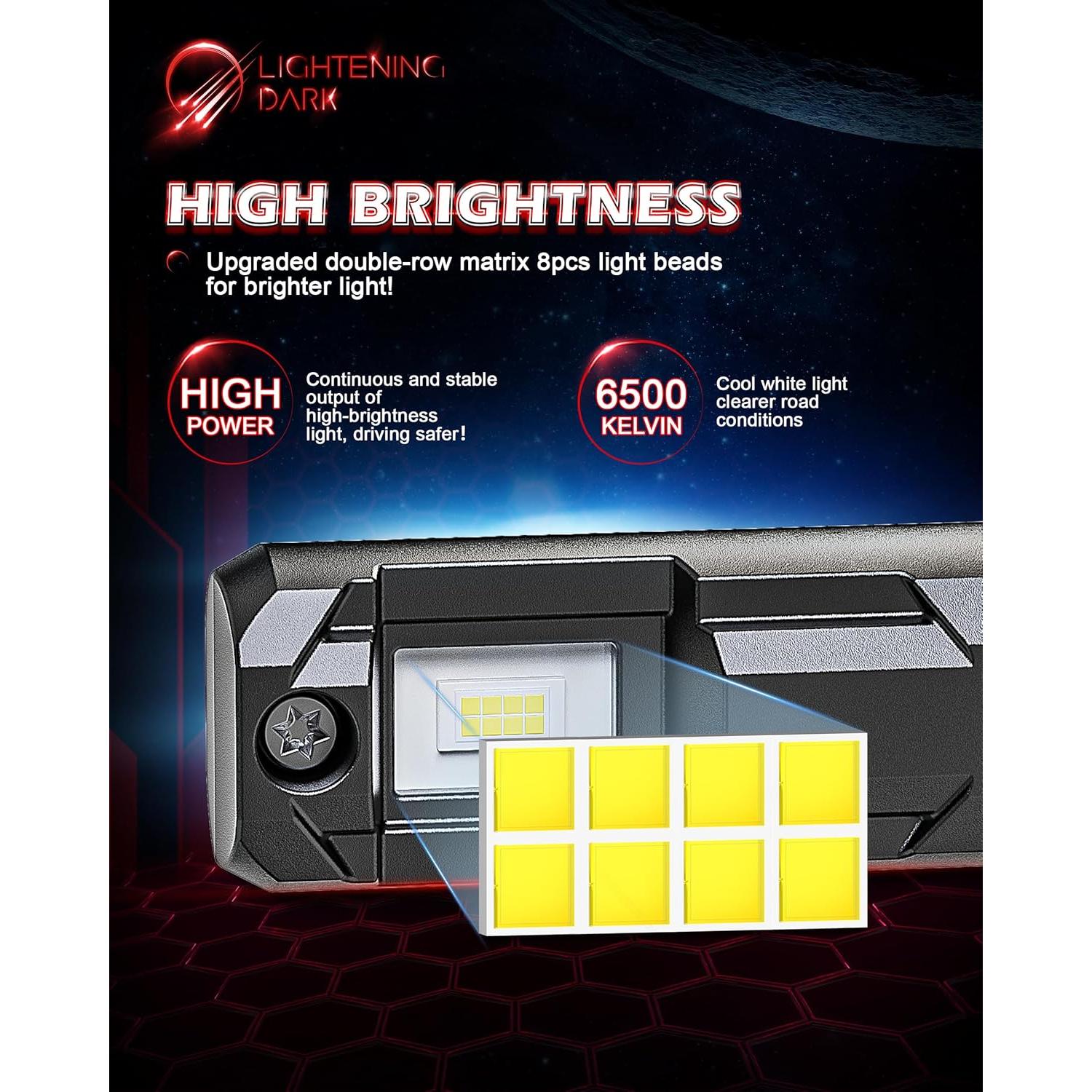 Bombillas H7 LIGHTENING DARK 400% Brillo 6500K Sin Adaptador