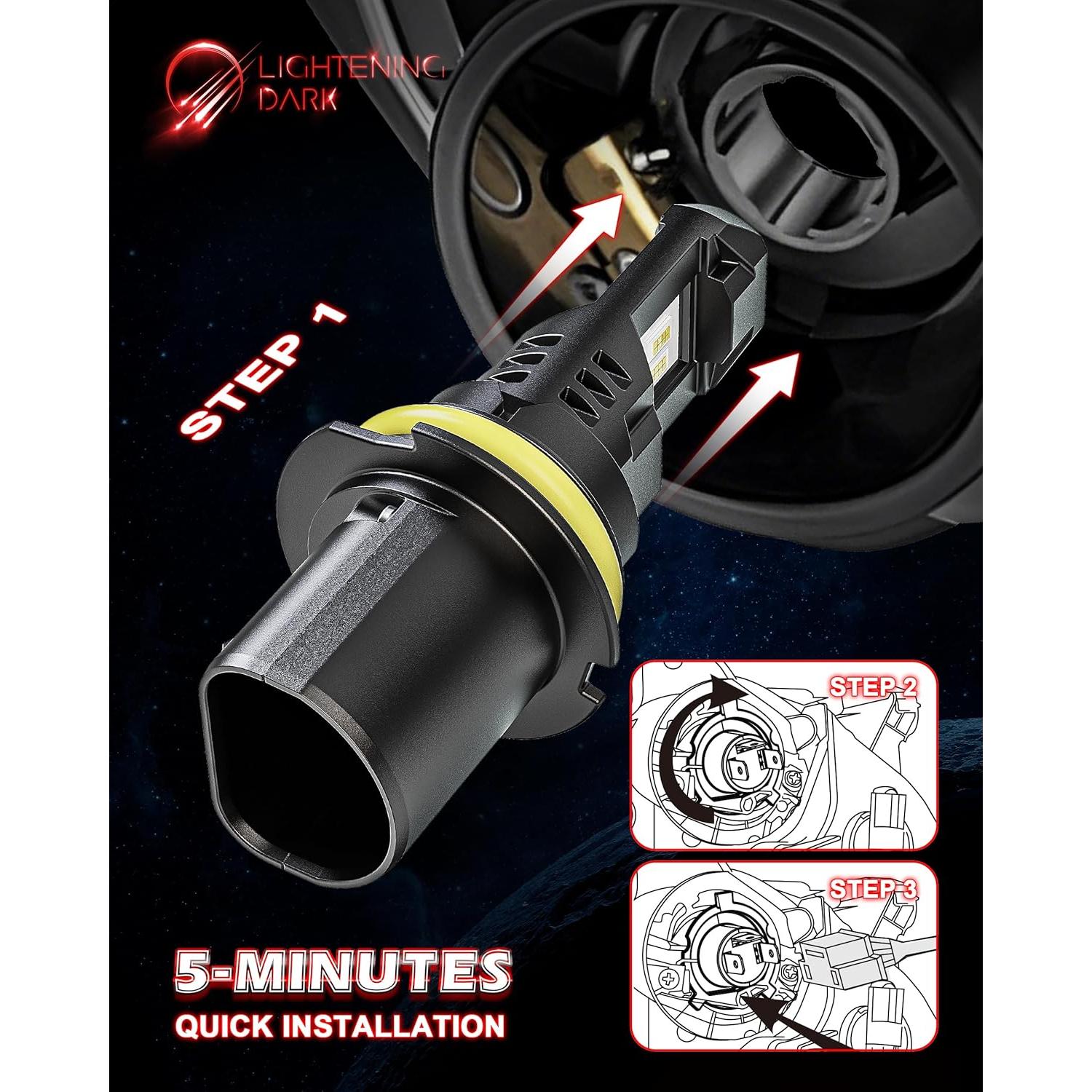 Bombilla de Niebla 9007 LIGHTENING DARK 400% Brillo IP68