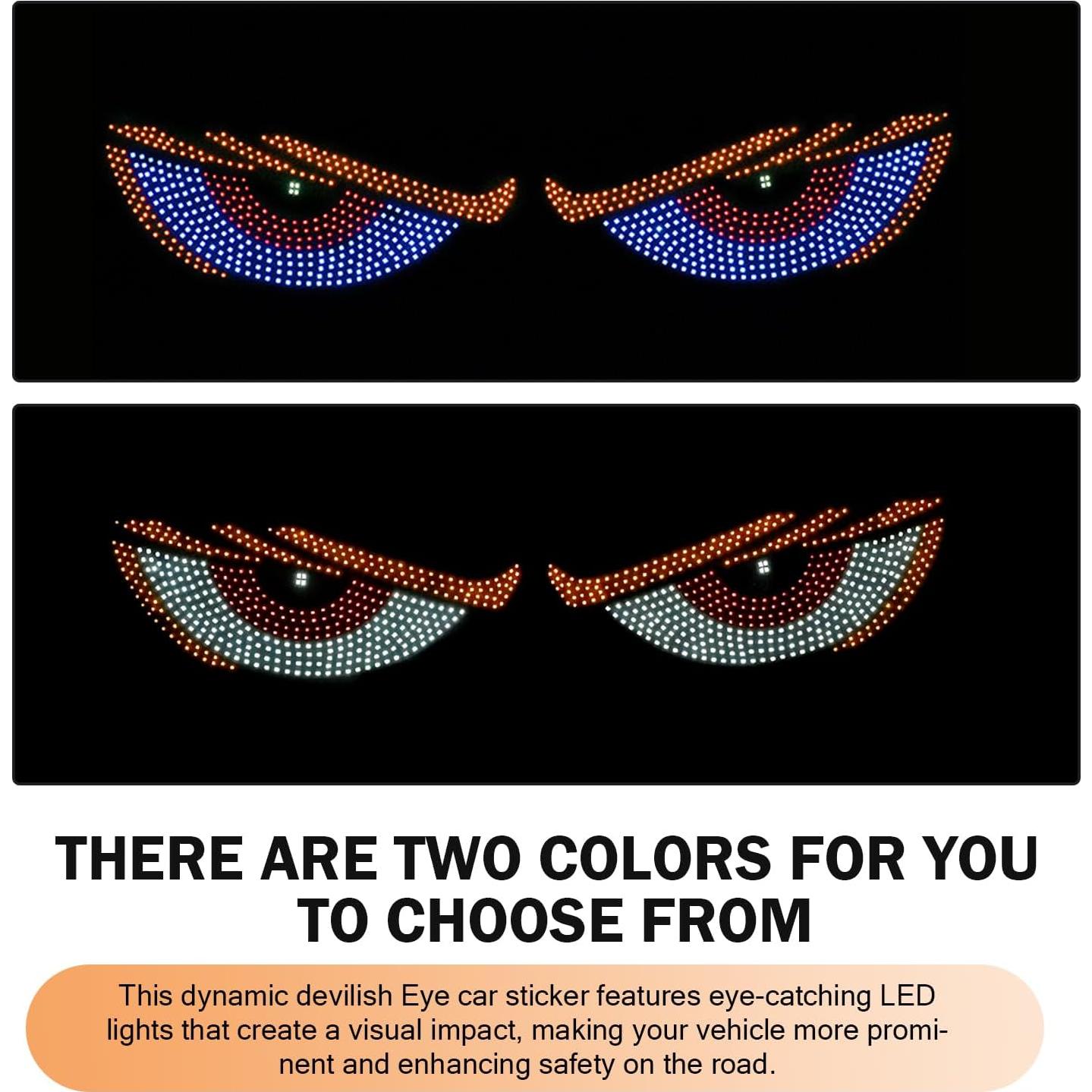 Luces LED Ojos Diabólicos MOXRUQ 2 PCS Azul 60 cm