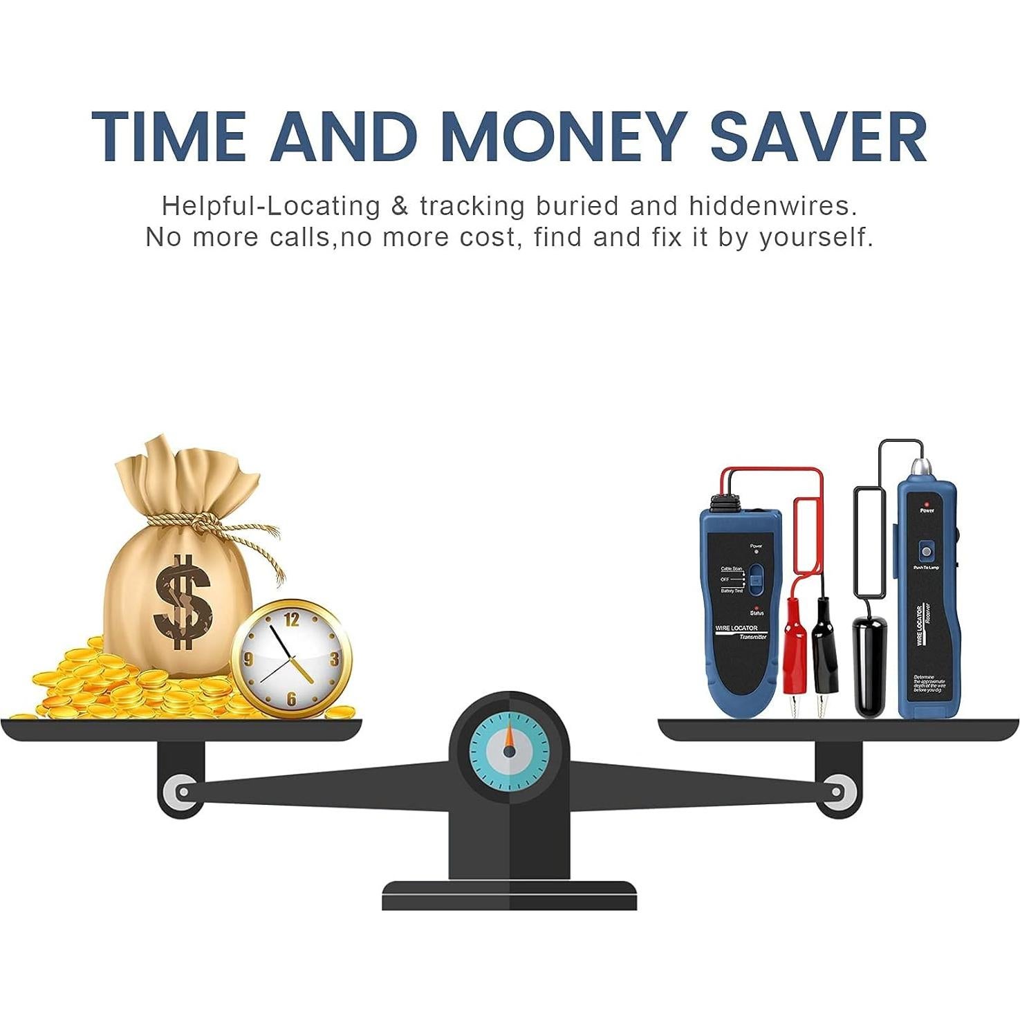 Localizador de Cables Subterráneos KOLSOL F02 Pro 1100mAh