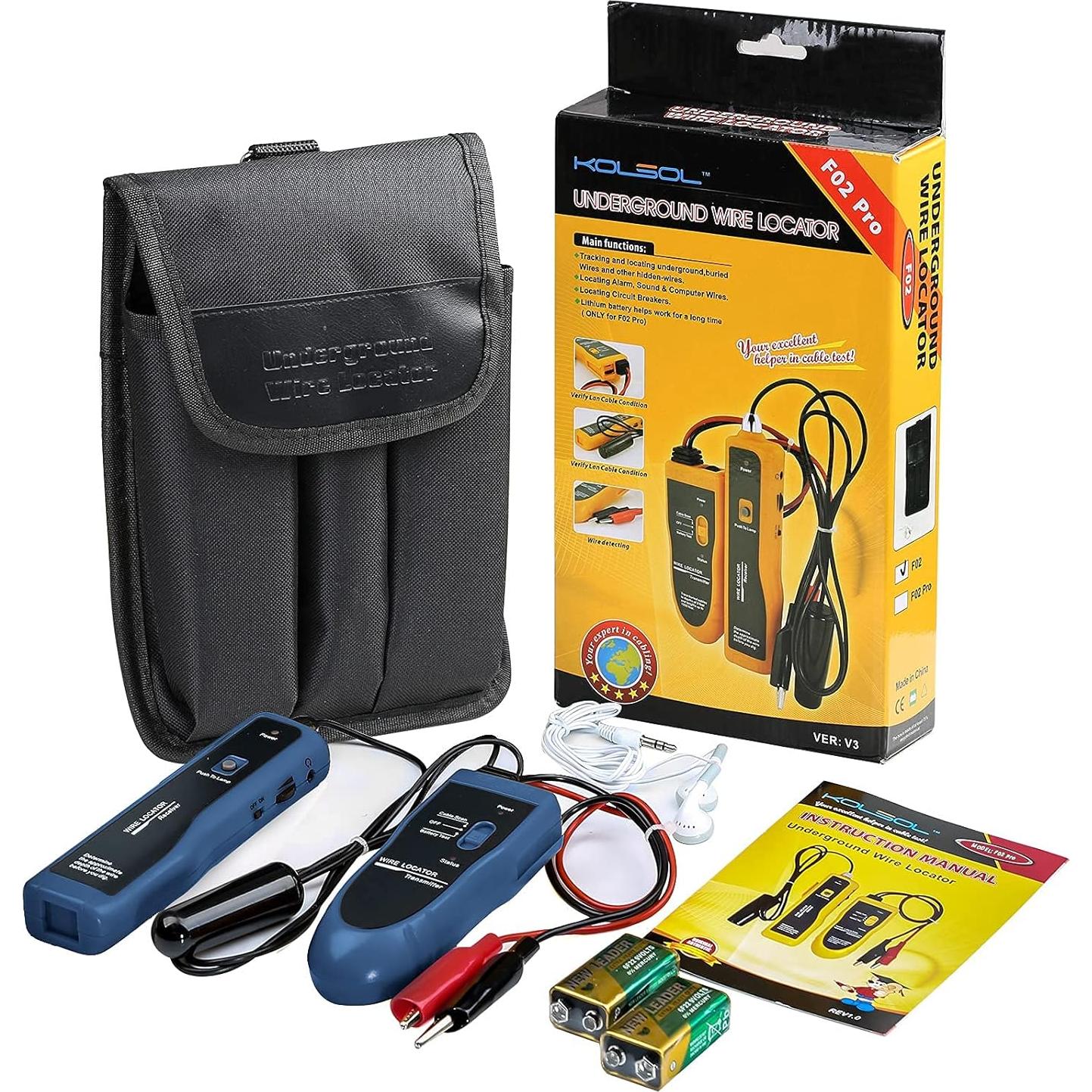 Localizador de Cables Subterráneos KOLSOL F02 Pro 1100mAh