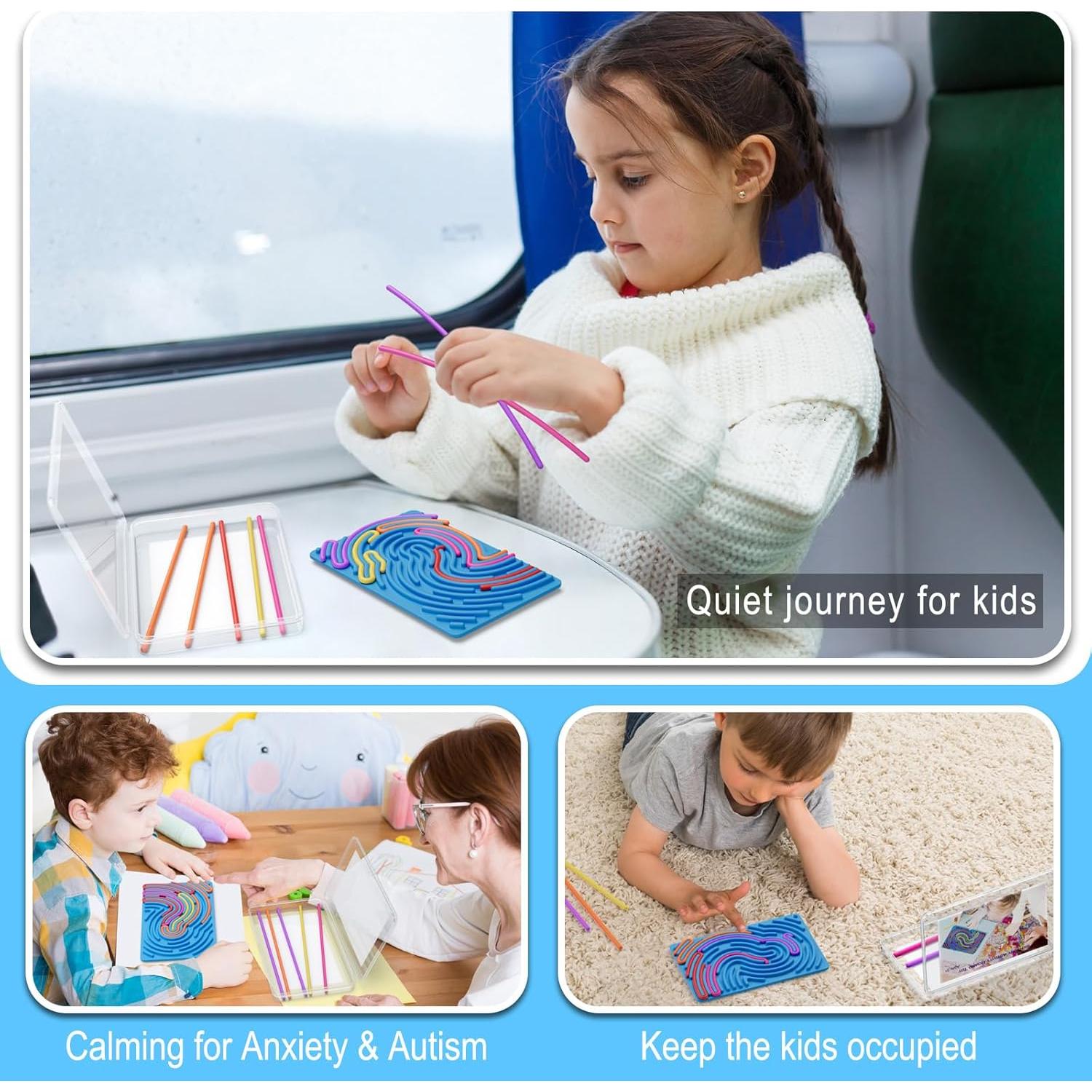 Tablero Sensorial Antiestrés SPKWIS Azul 16.5x11.2cm para Niños