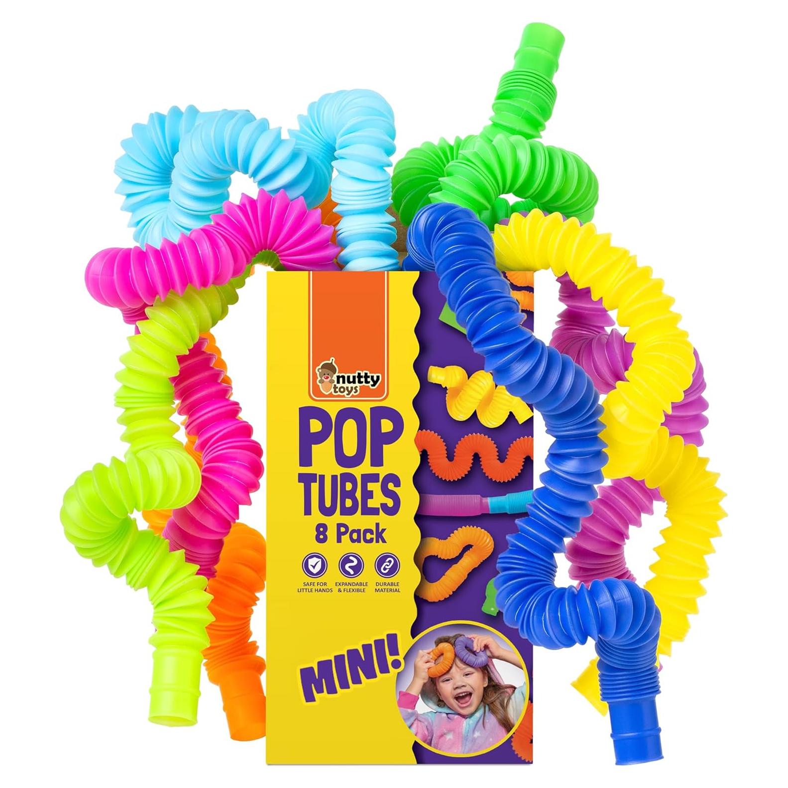 Tuberías Pop Mini Nutty Toys - Juguetes Sensoriales 8 Piezas