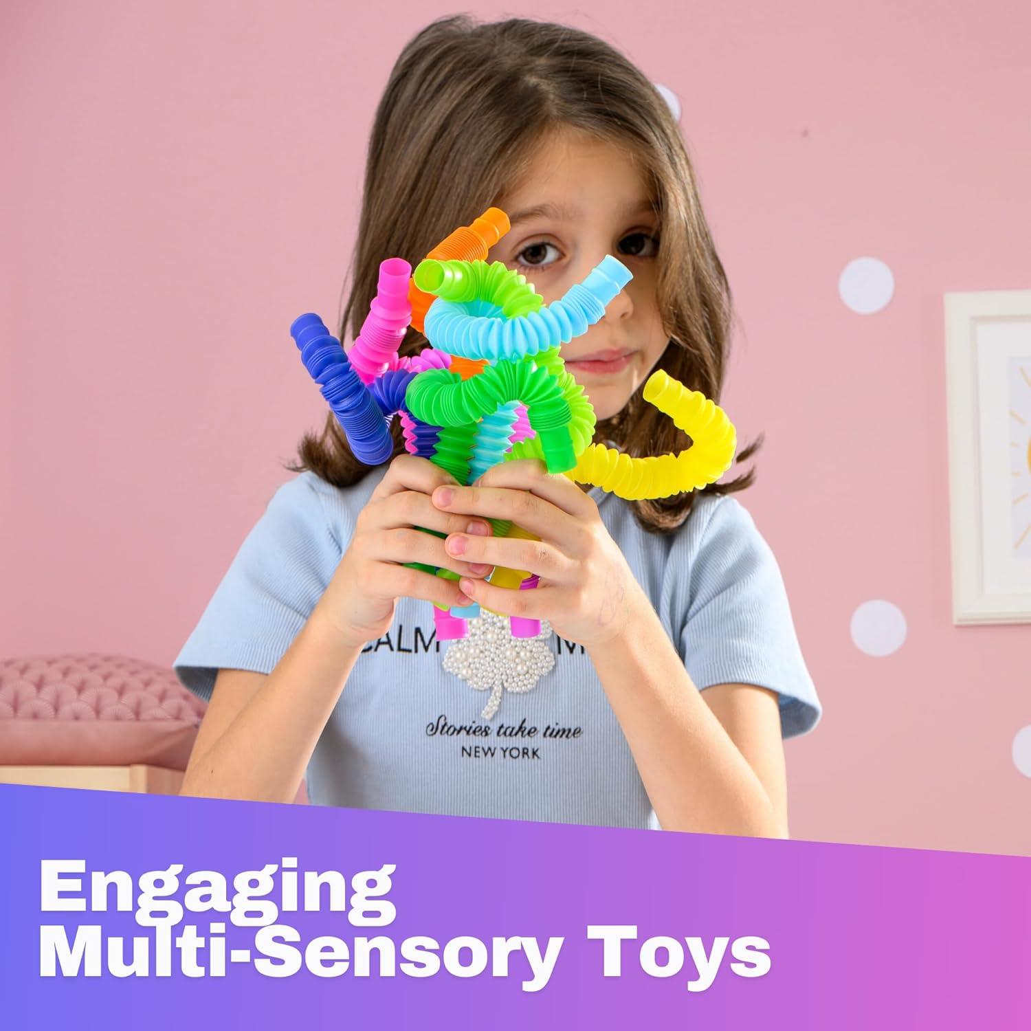Tuberías Pop Mini Nutty Toys - Juguetes Sensoriales 8 Piezas