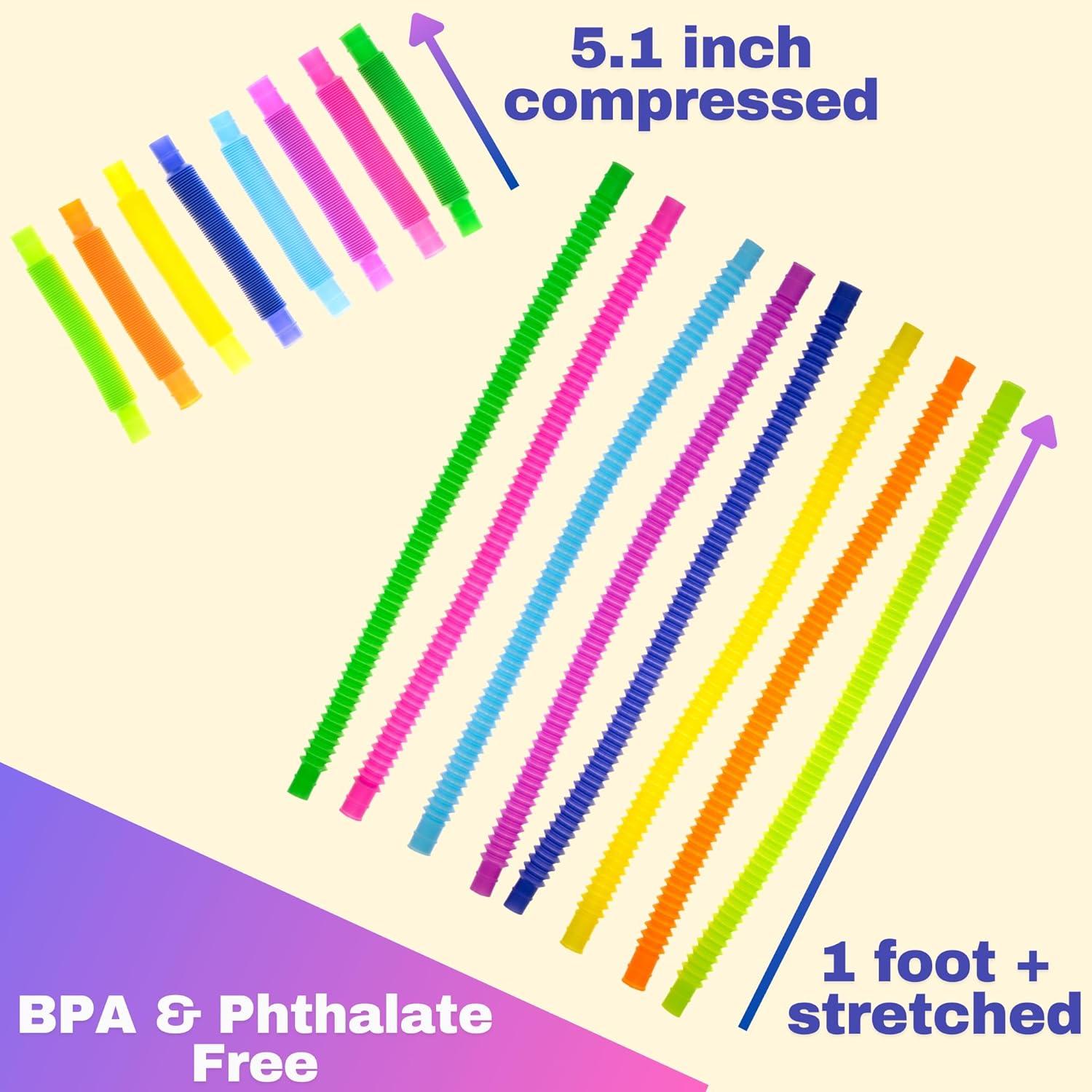 Tuberías Pop Mini Nutty Toys - Juguetes Sensoriales 8 Piezas