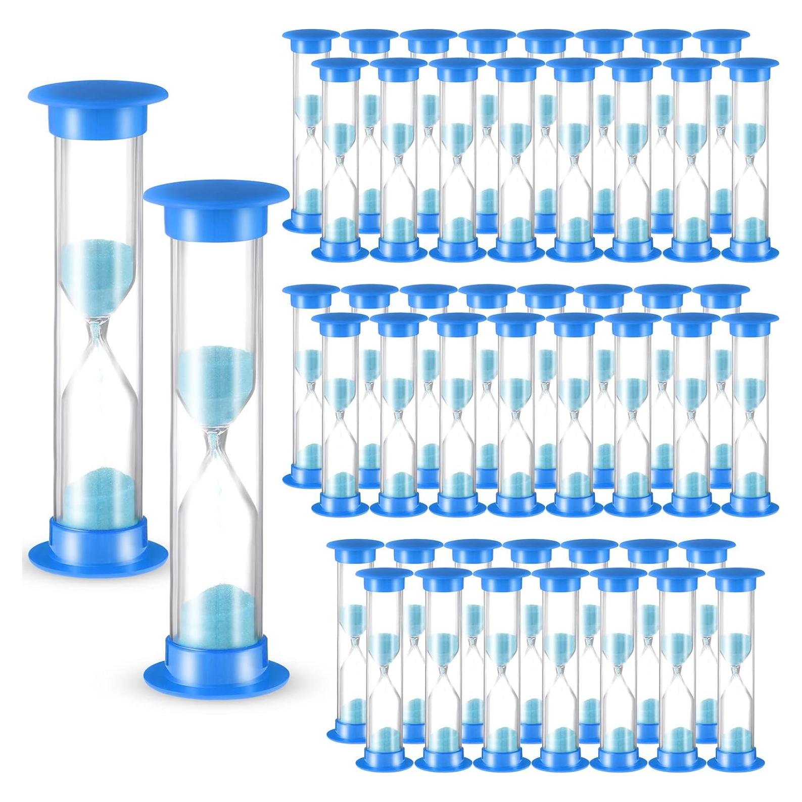 Temporizador de Arena 2 Minutos Queekay 48 Pcs Azul