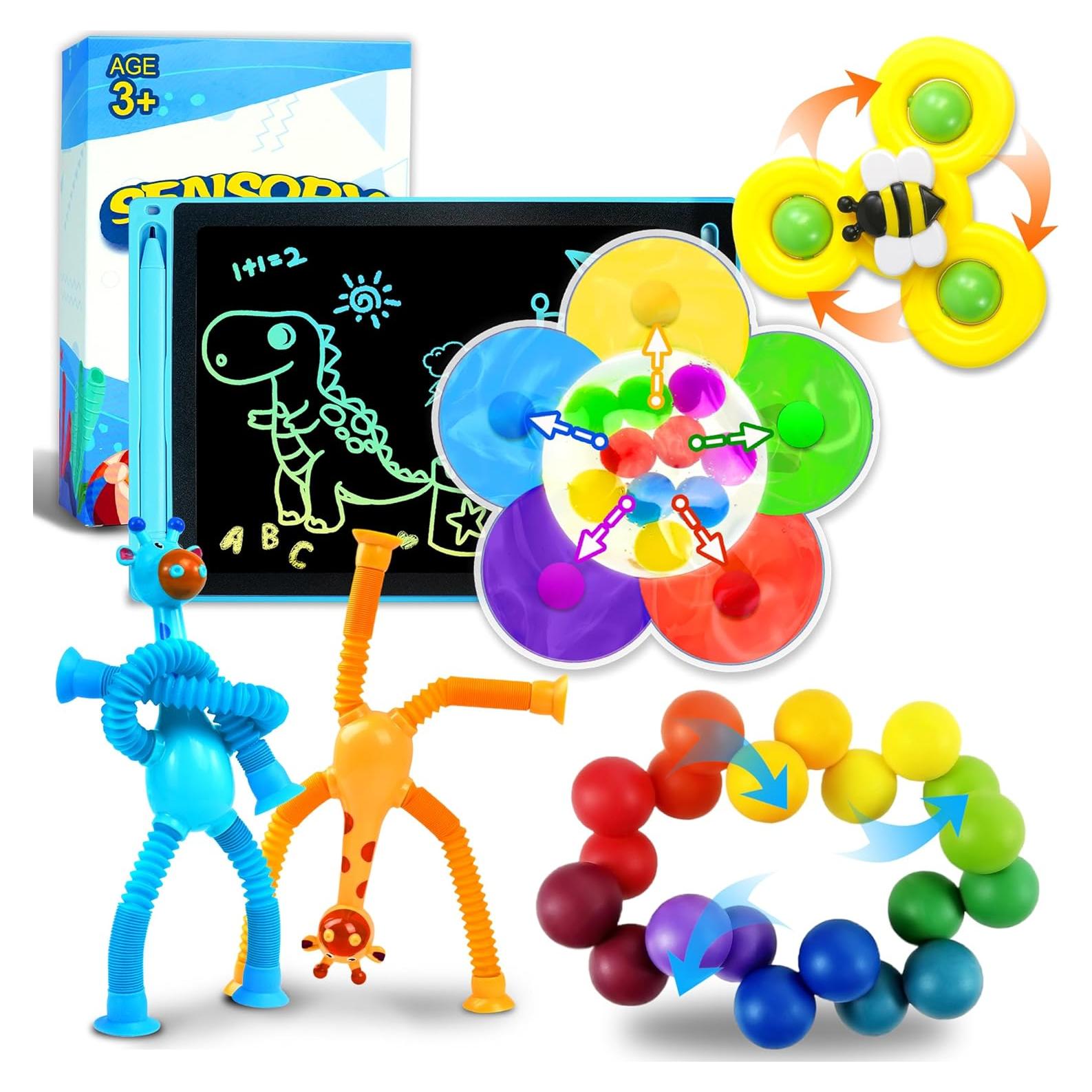 Juguetes sensoriales de viaje CHESLICR 6PC para niños 3-8 años