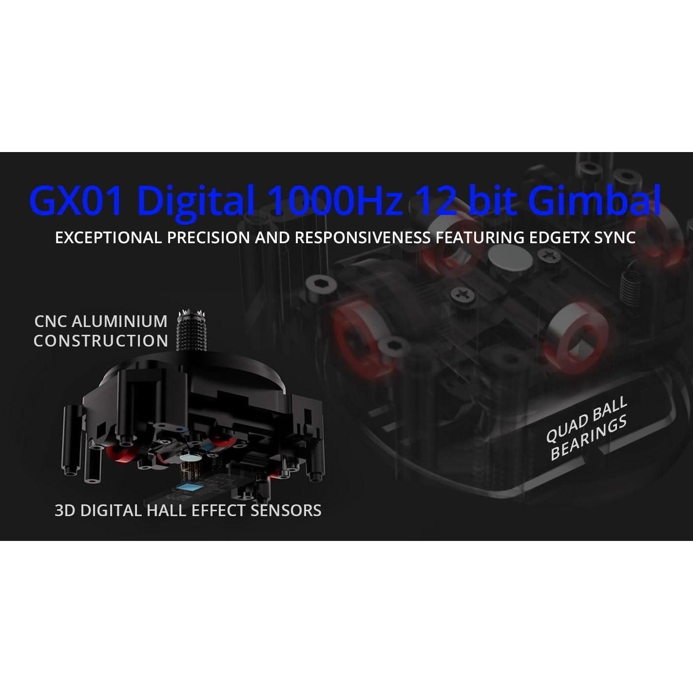 Controlador de Radio Radiomaster GX12 ELRS 2 Doble Banda 1000Hz