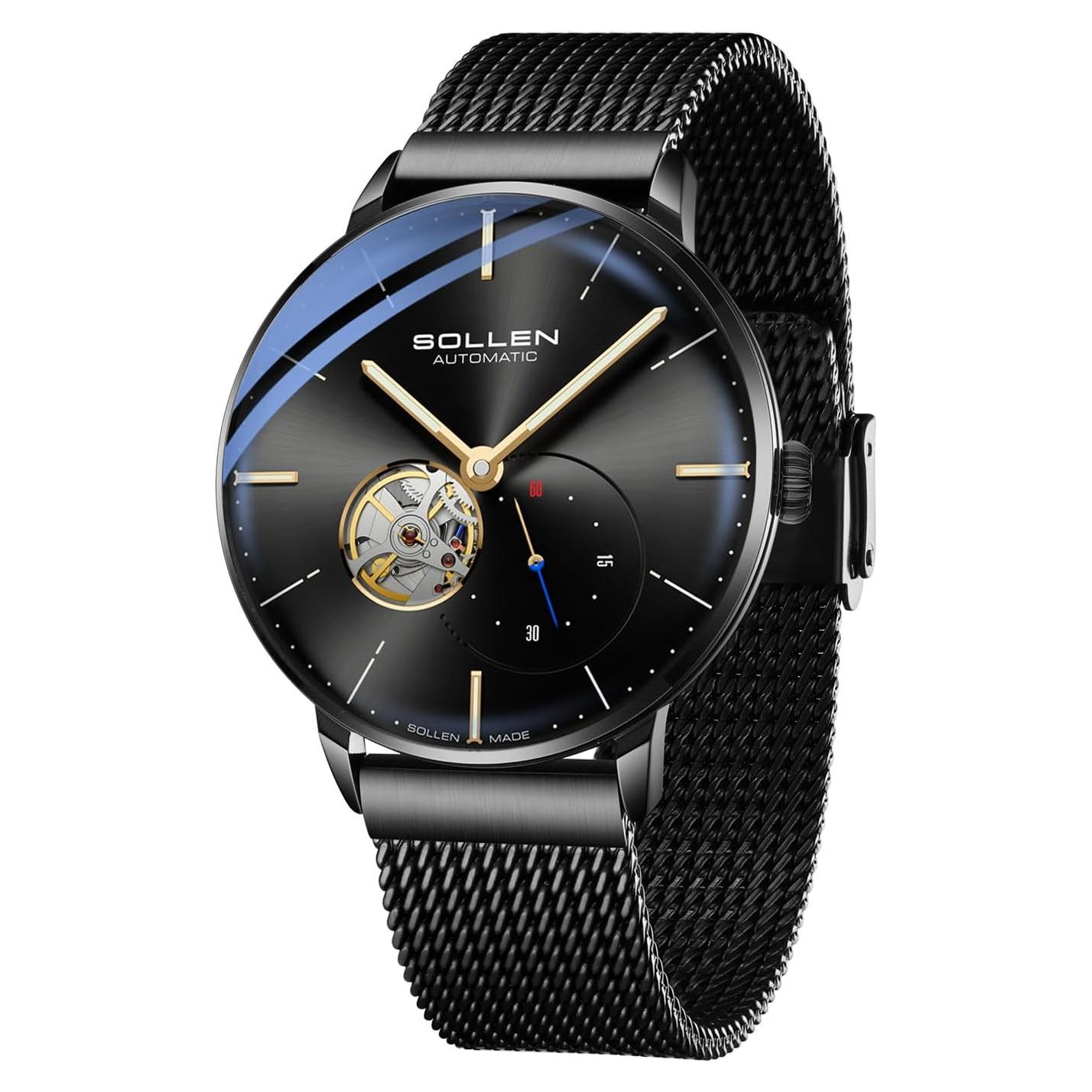 Reloj Automático SOLLEN KY305X para Hombres, 42mm, Luminiscente