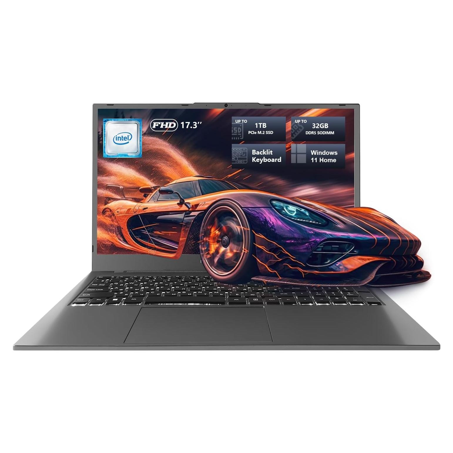 Laptop Machenike N17A 17.3" FHD 120Hz, 8GB RAM, 256GB SSD