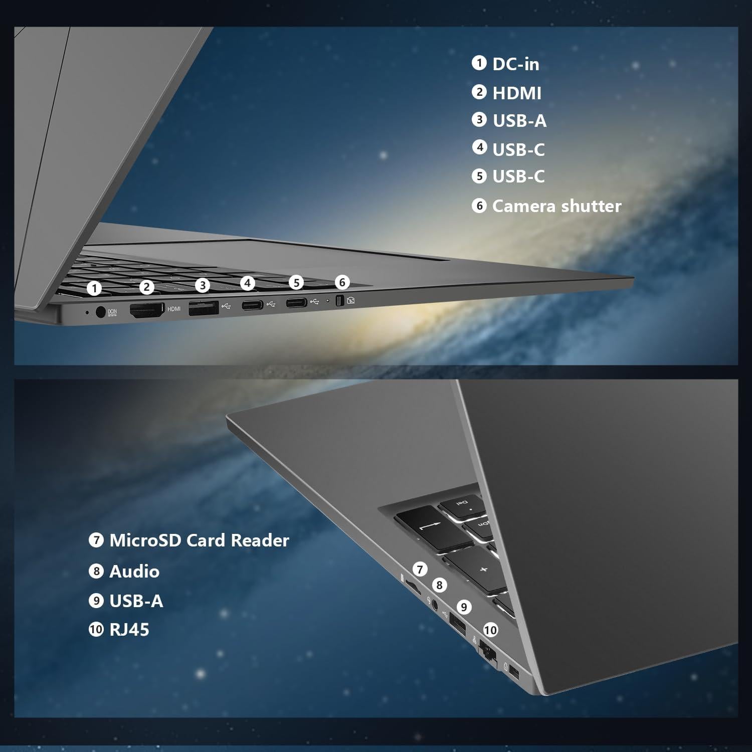 Laptop Machenike N17A 17.3" FHD 120Hz, 8GB RAM, 256GB SSD