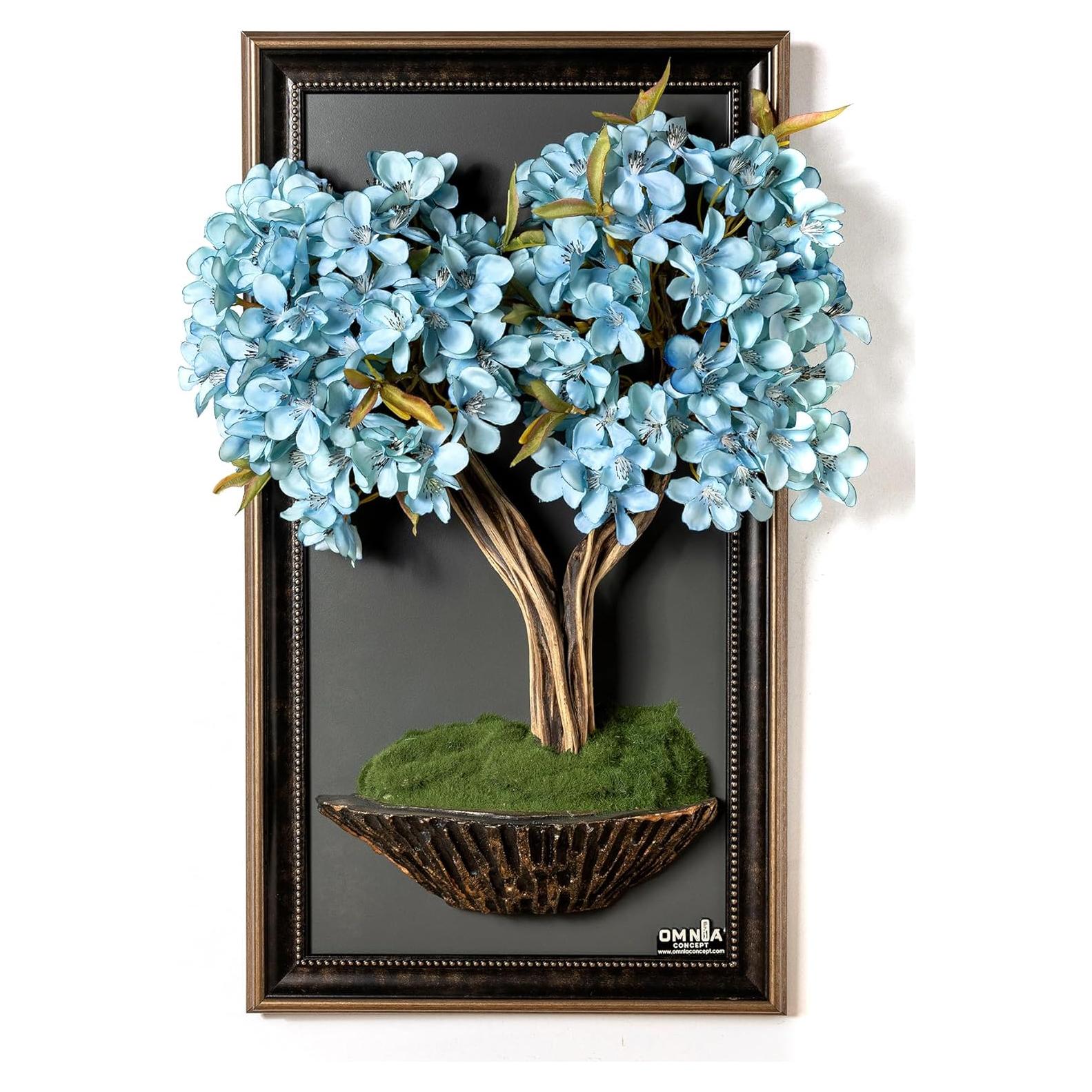 Bonsai Arte Árbol Tabla Hecho a Mano 61x32cm Decoración Pared