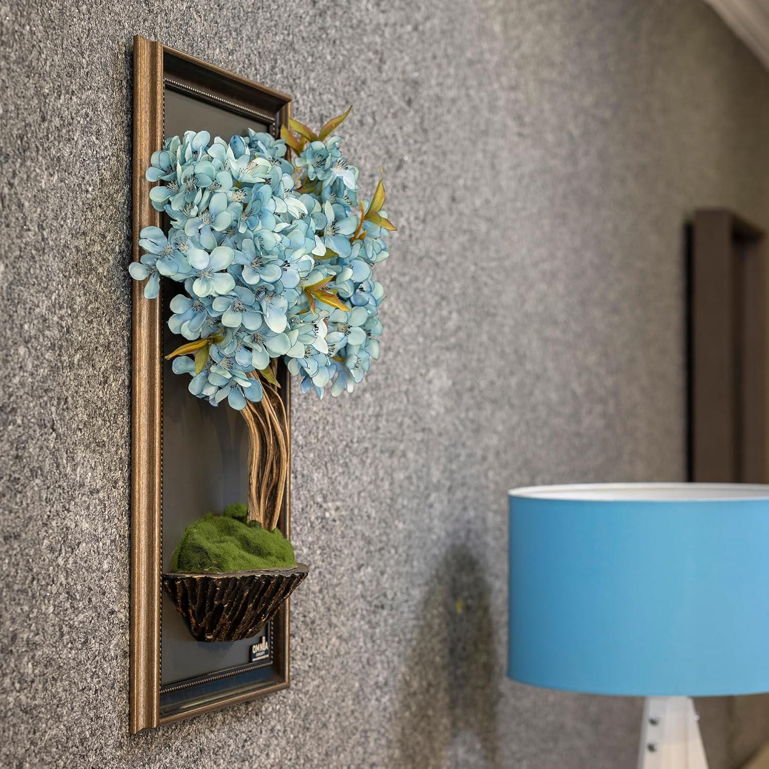 Bonsai Arte Árbol Tabla Hecho a Mano 61x32cm Decoración Pared