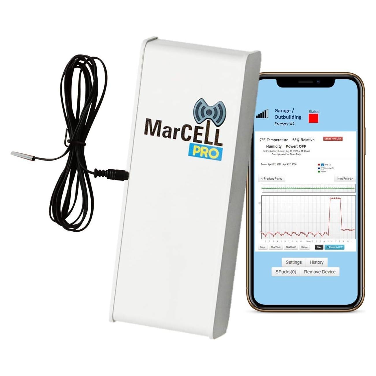 Monitor de Temperatura y Humedad MarCELL PRO - Sin WiFi - AT&T