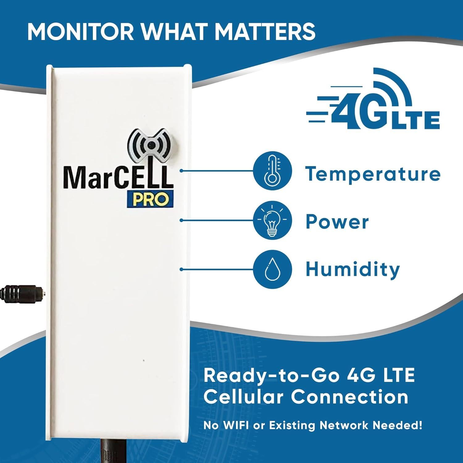 Monitor de Temperatura y Humedad MarCELL PRO - Sin WiFi - AT&T