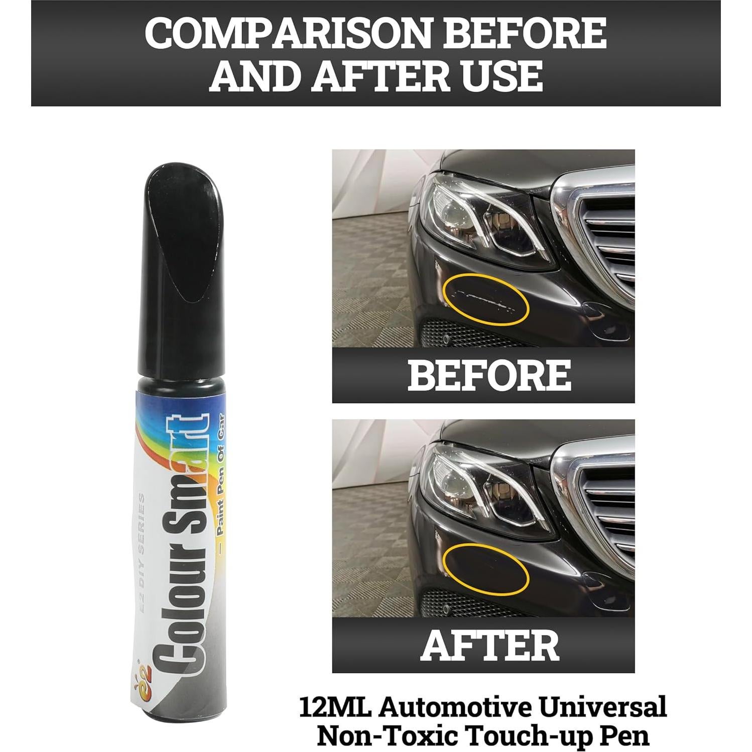 Bolígrafo de Pintura Zlirfy para Rayones de Carro Negro