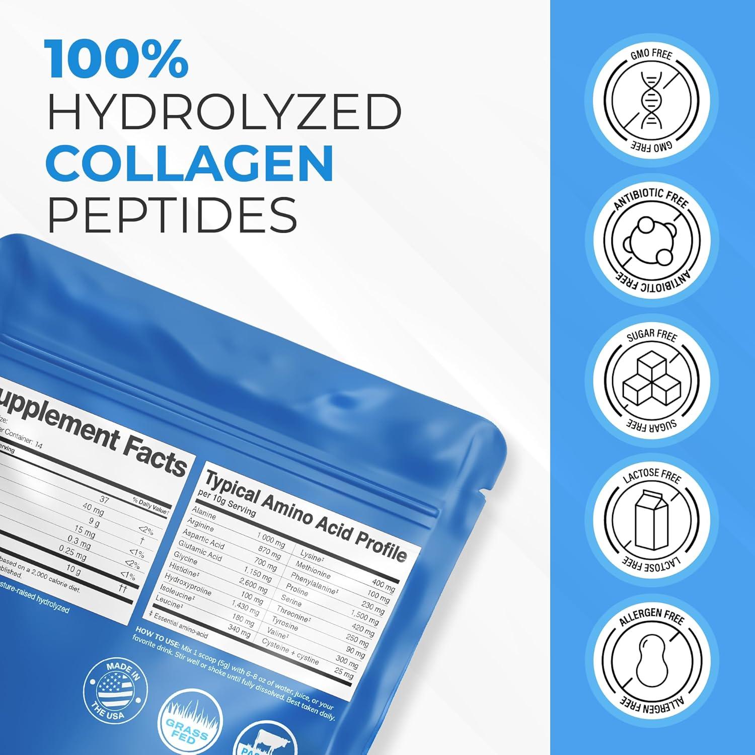 Polvo de Colágeno Hidrolizado Nourism 140g - Tipo I y III