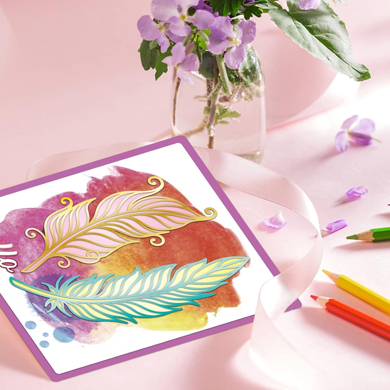 Troqueles de Corte de Plumas INFUNLY 11 Piezas para DIY