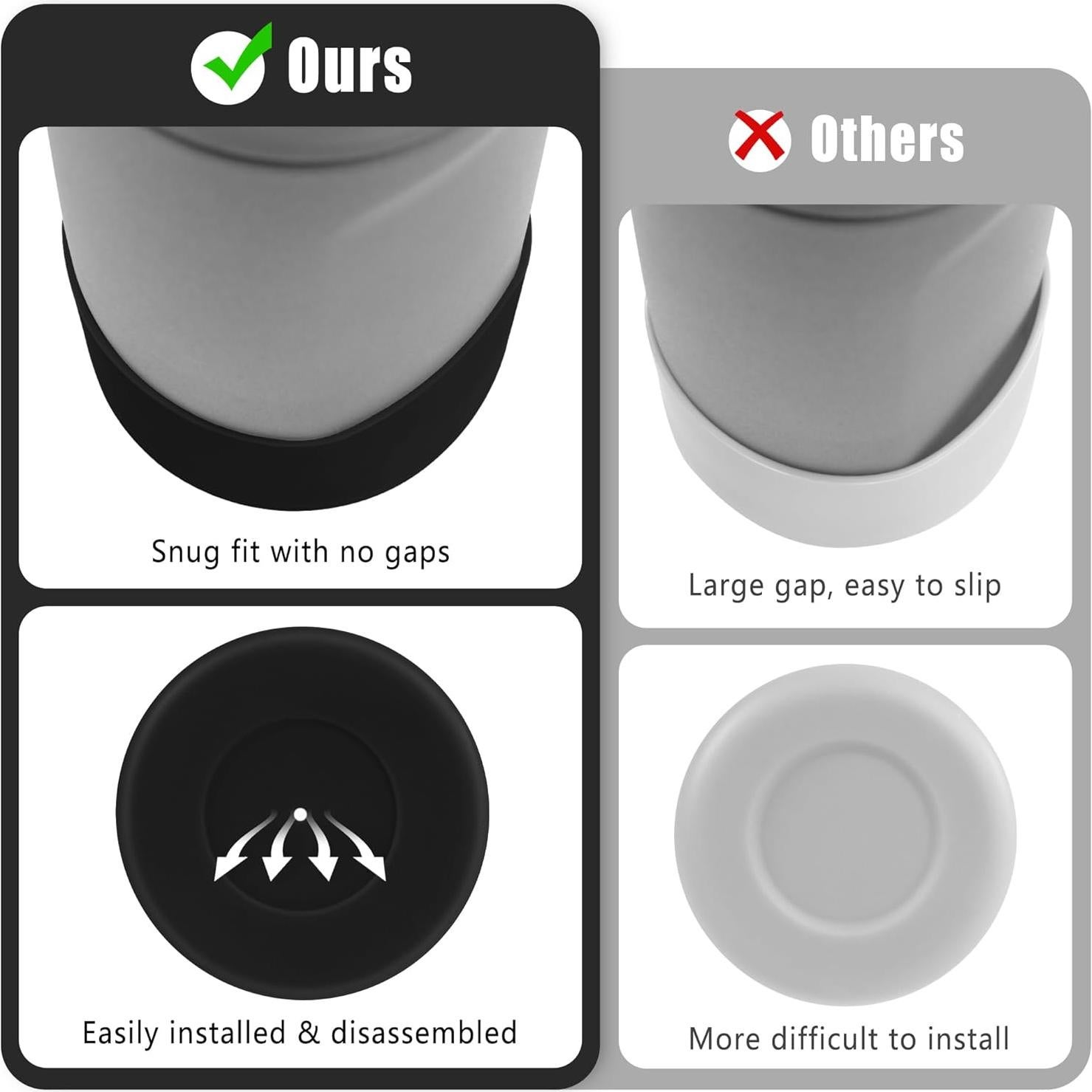 Funda de Silicona Mokoart para Botellas Owala 16/14 oz - Negro